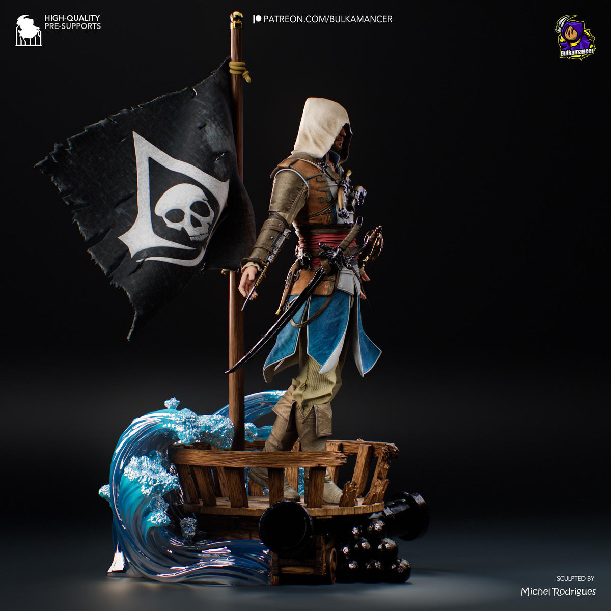 Hooded Pirate Blade Raider | Resin Garage Kit | Unpainted Figure