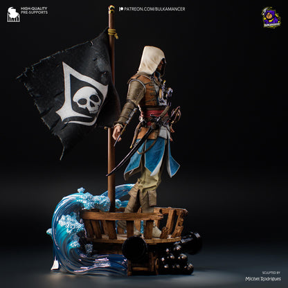Hooded Pirate Blade Raider | Resin Garage Kit | Unpainted Figure