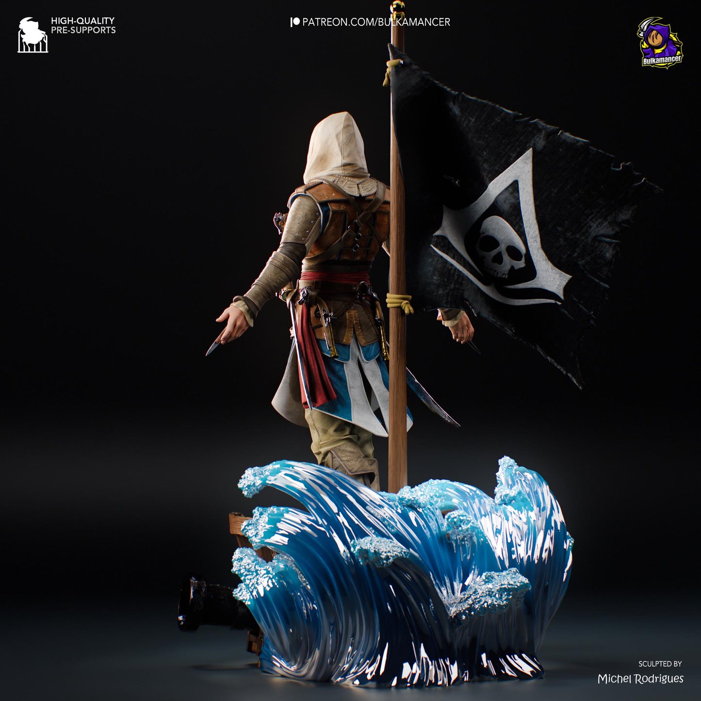 Hooded Pirate Blade Raider | Resin Garage Kit | Unpainted Figure
