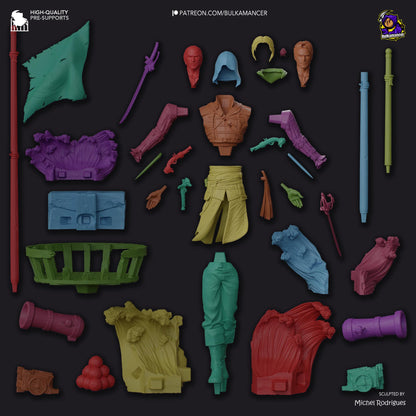 Hooded Pirate Blade Raider | Resin Garage Kit | Unpainted Figure