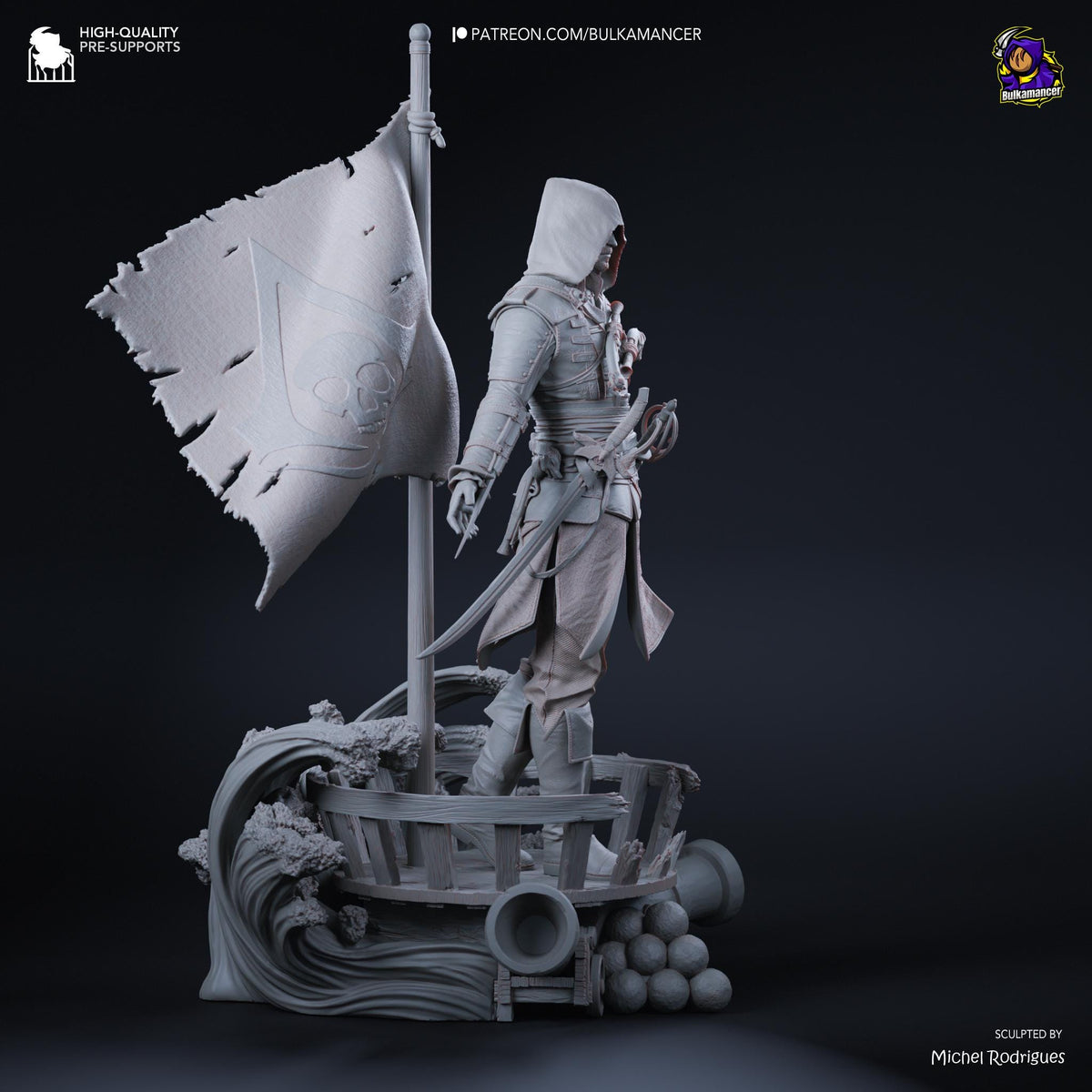Hooded Pirate Blade Raider | Resin Garage Kit | Unpainted Figure