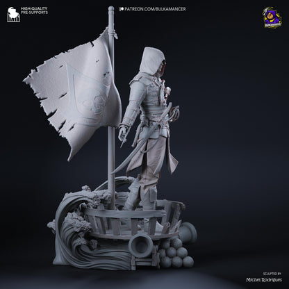 Hooded Pirate Blade Raider | Resin Garage Kit | Unpainted Figure