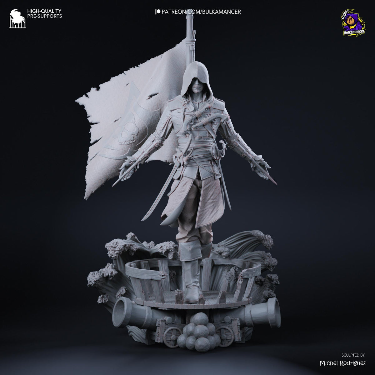 Hooded Pirate Blade Raider | Resin Garage Kit | Unpainted Figure