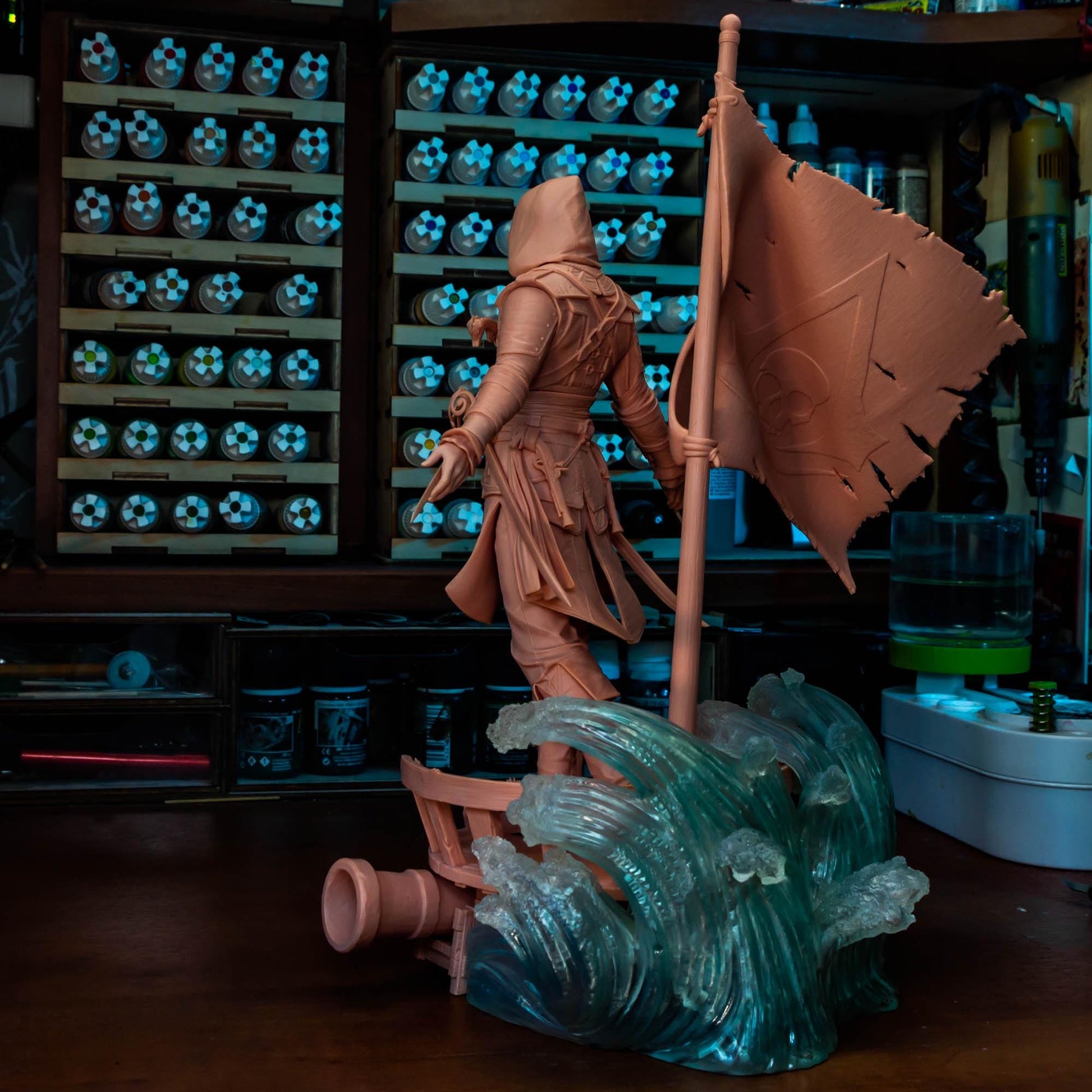 Hooded Pirate Blade Raider | Resin Garage Kit | Unpainted Figure