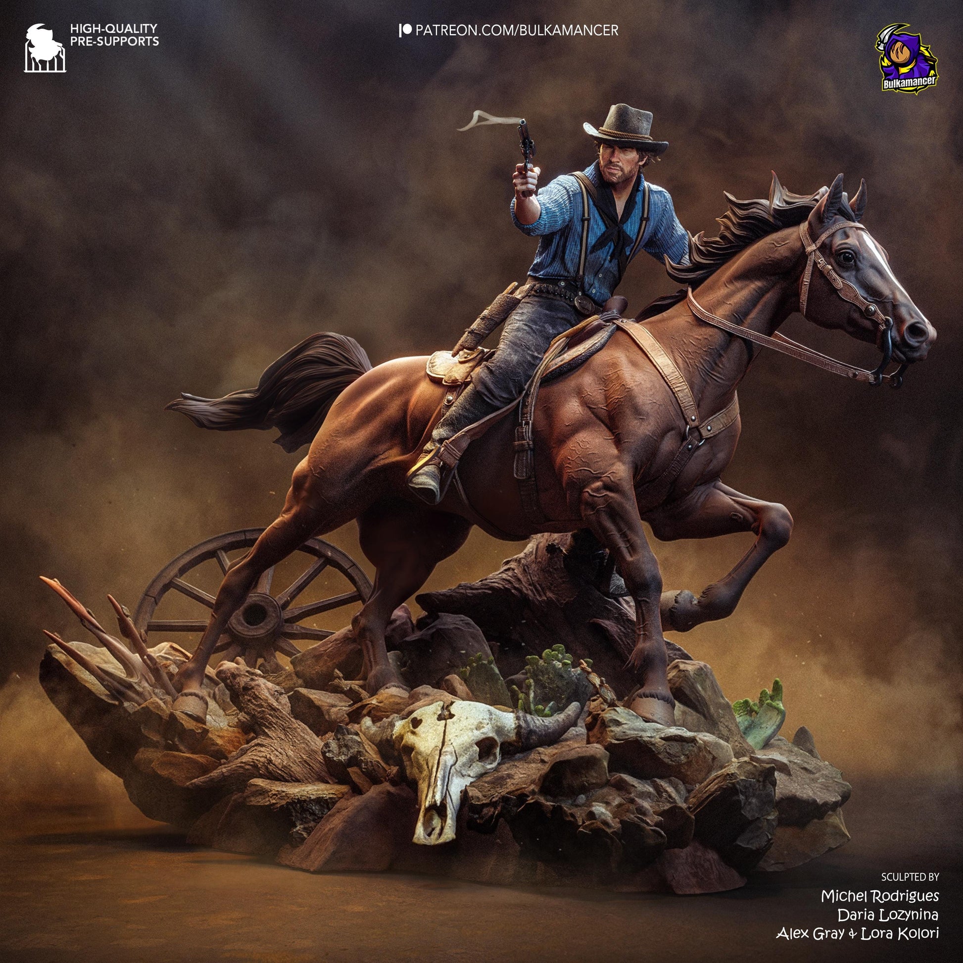Mounted Frontier Gunslinger | Resin Garage Kit | Unpainted Figure
