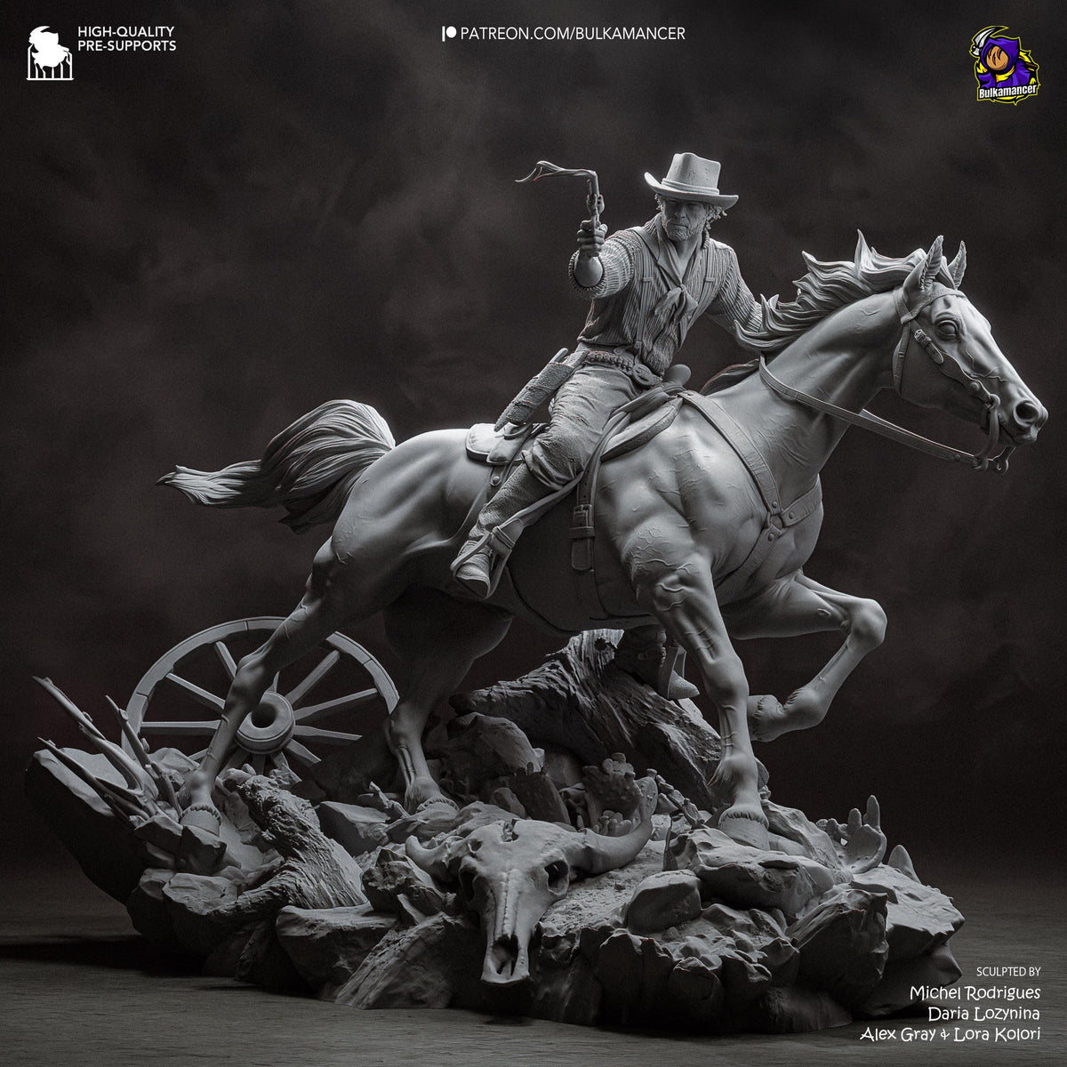 Mounted Frontier Gunslinger | Resin Garage Kit | Unpainted Figure