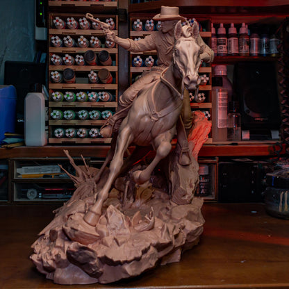 Mounted Frontier Gunslinger | Resin Garage Kit | Unpainted Figure