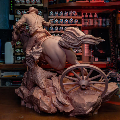 Mounted Frontier Gunslinger | Resin Garage Kit | Unpainted Figure