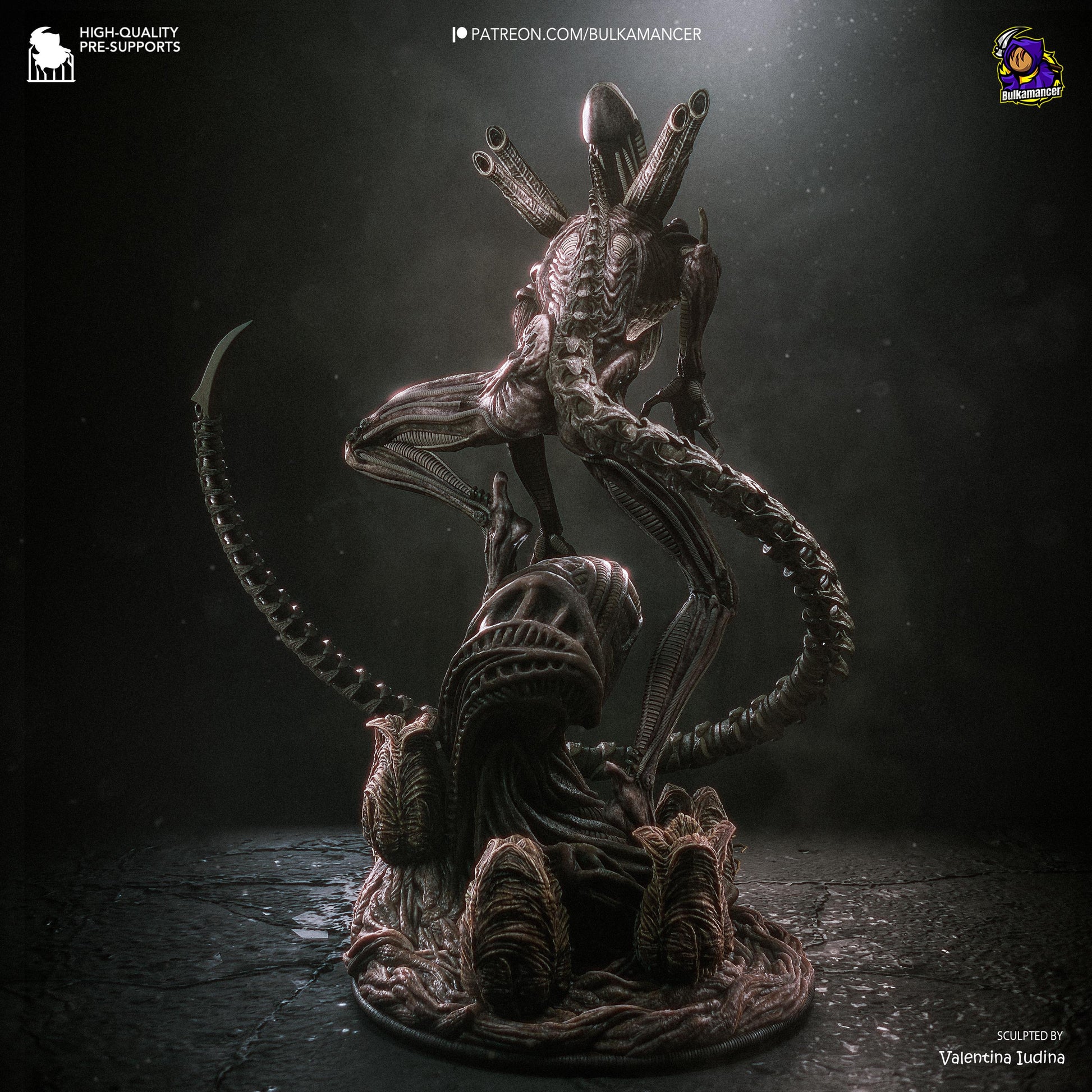 Long-Tailed Biomechanical Stalker | Resin Garage Kit | Unpainted Figure