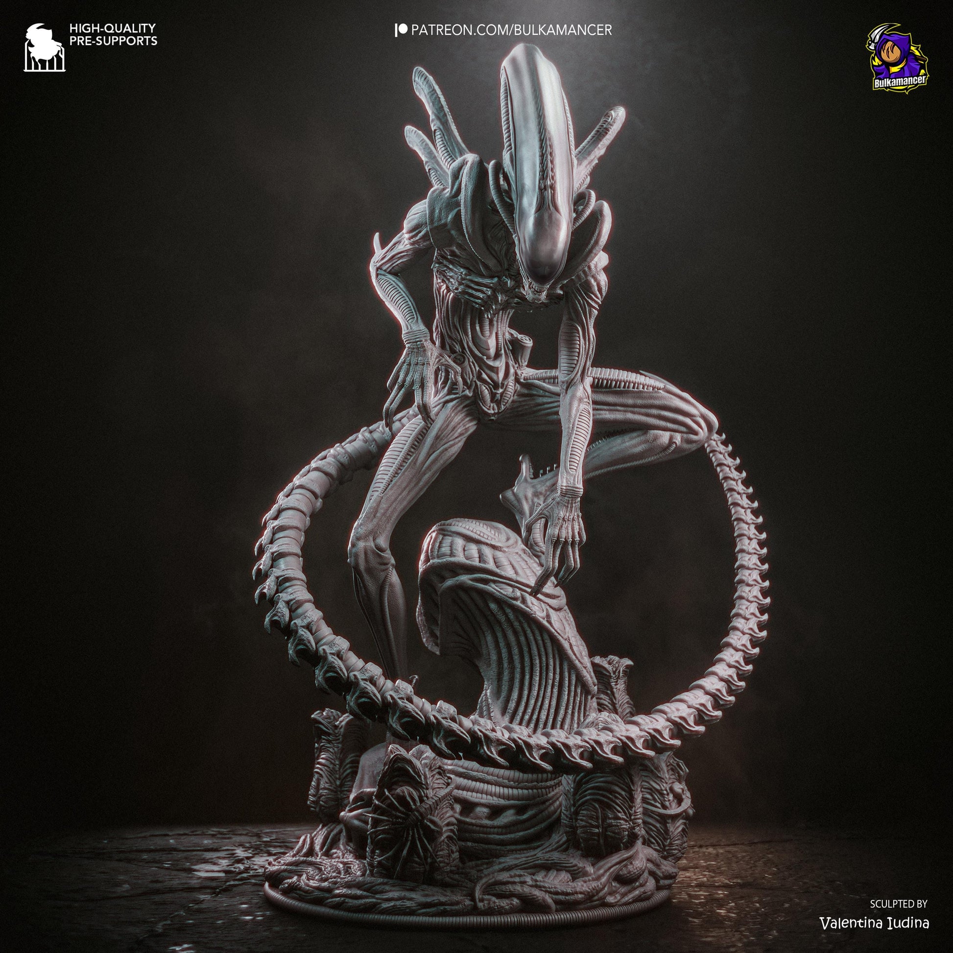 Long-Tailed Biomechanical Stalker | Resin Garage Kit | Unpainted Figure