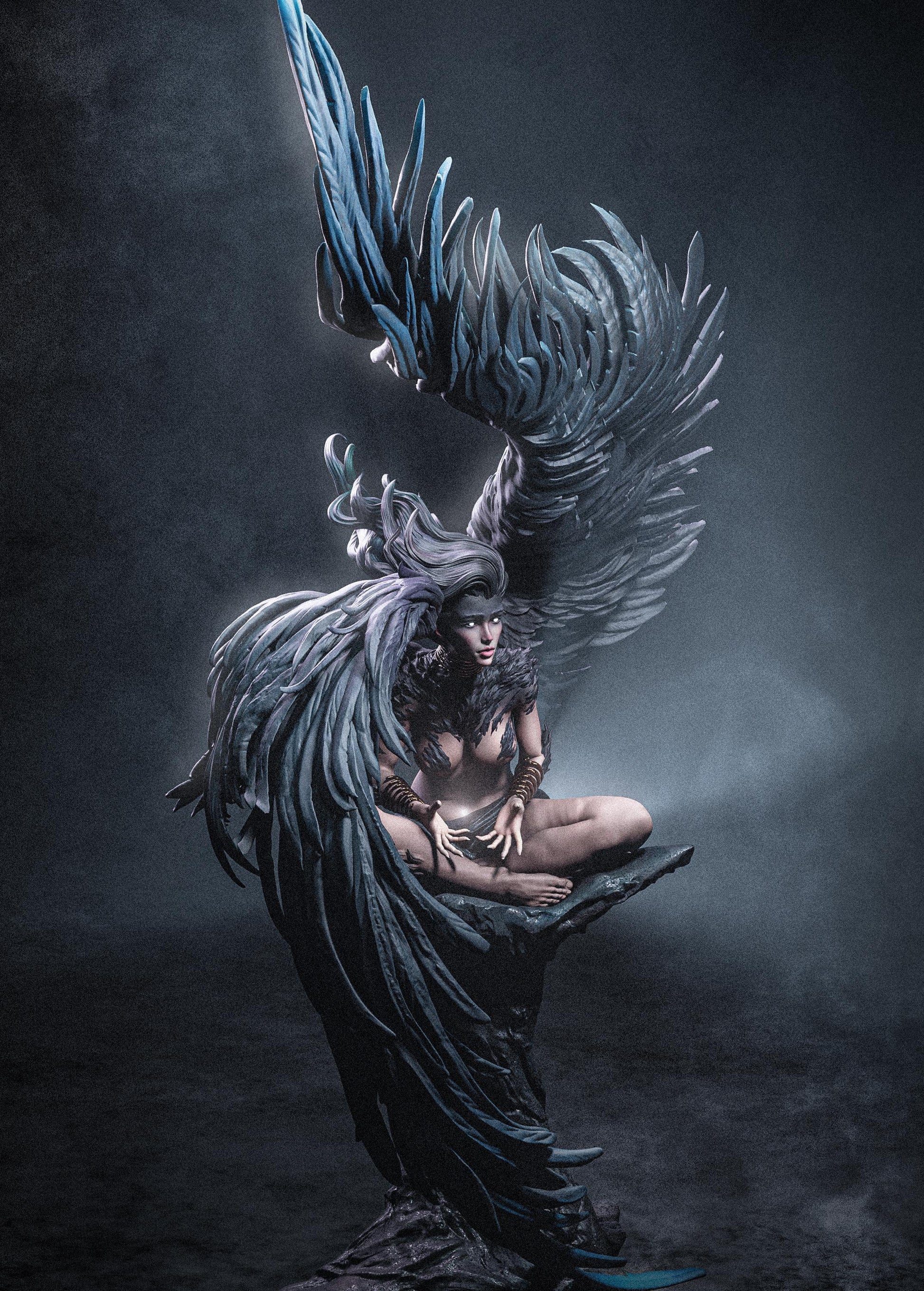 Sphinx Winged Guardian | Resin Garage Kit | Unpainted Figure