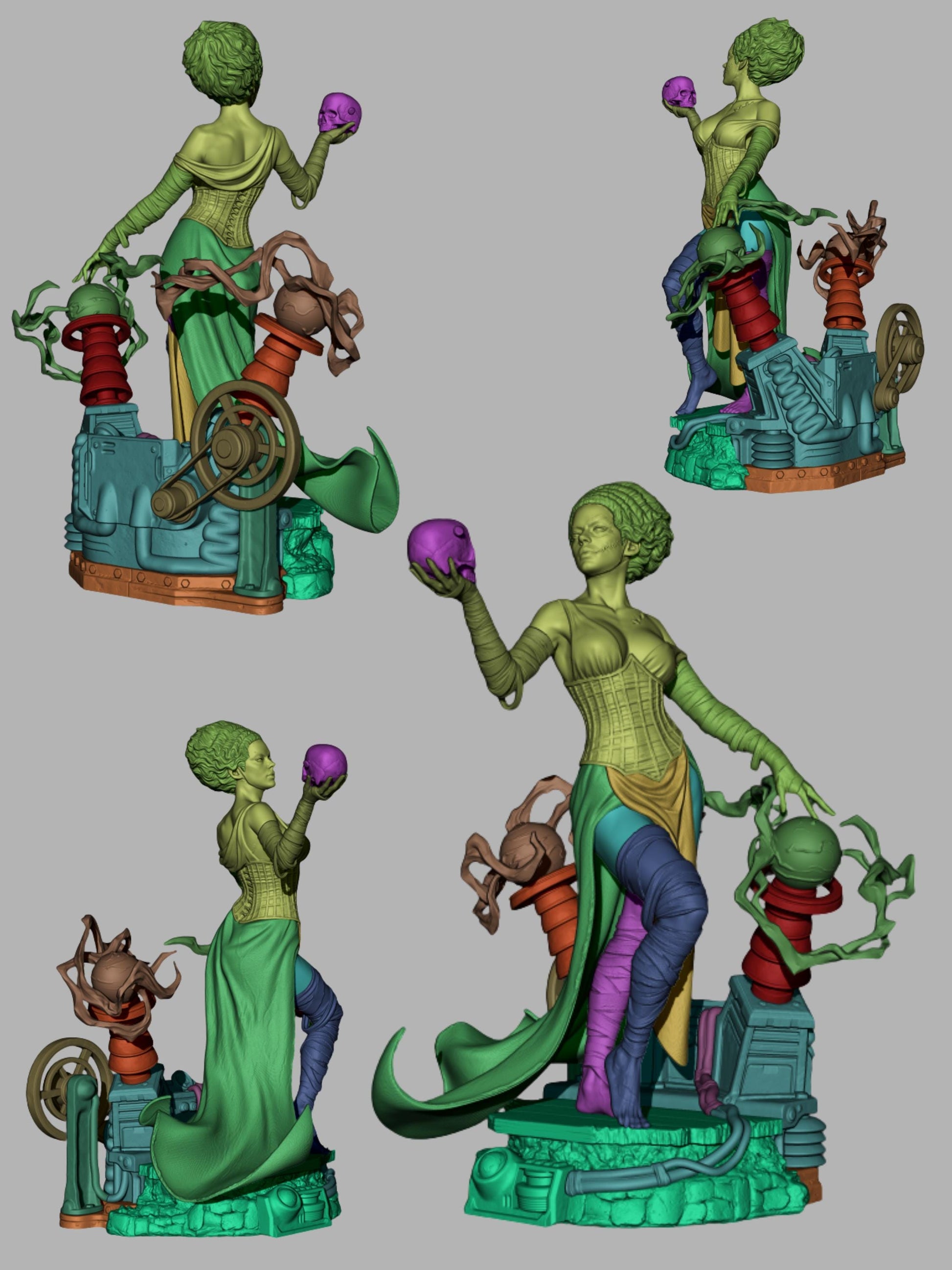 Reanimated Gothic Lab Bride | Resin Garage Kit | Unpainted Figure