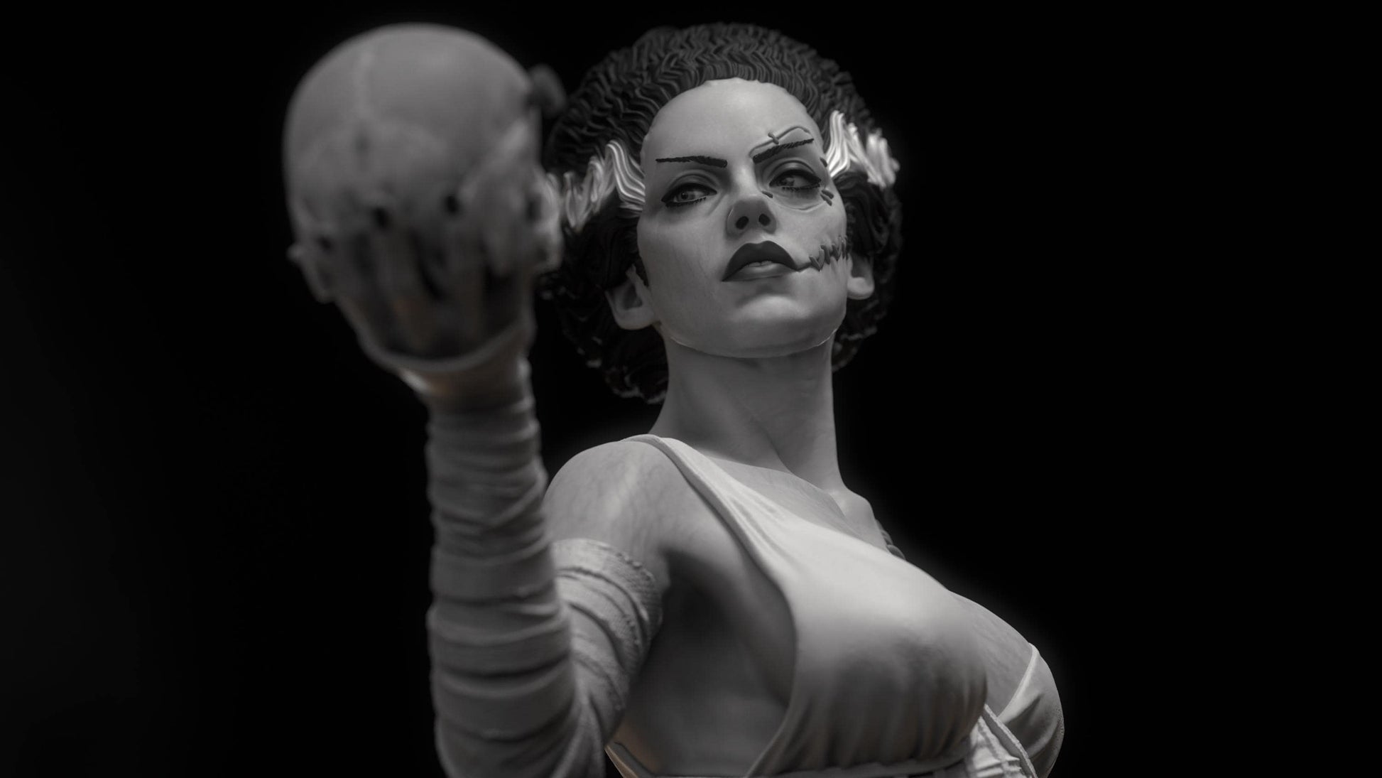 Reanimated Gothic Lab Bride | Resin Garage Kit | Unpainted Figure