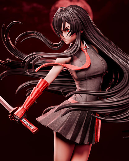 Black-Haired Crimson Swordswoman | Resin Garage Kit | Unpainted Figure