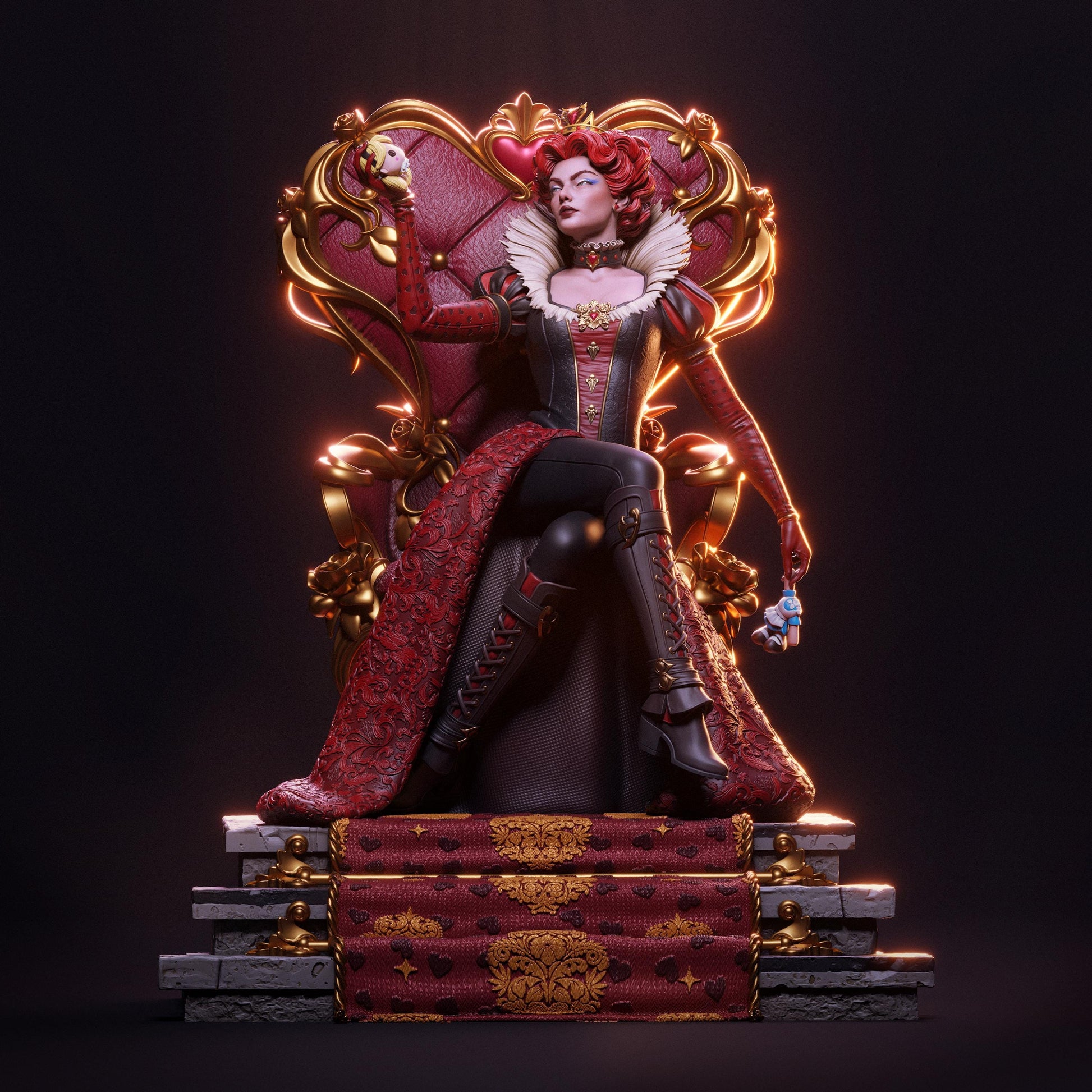 Queen of Hearts | Alice in Wonderland | Resin Garage Kit | Unpainted Figure