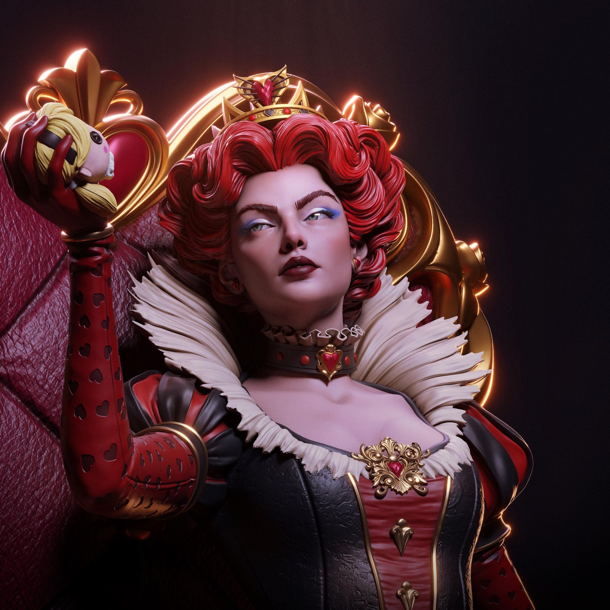 Queen of Hearts | Alice in Wonderland | Resin Garage Kit | Unpainted Figure