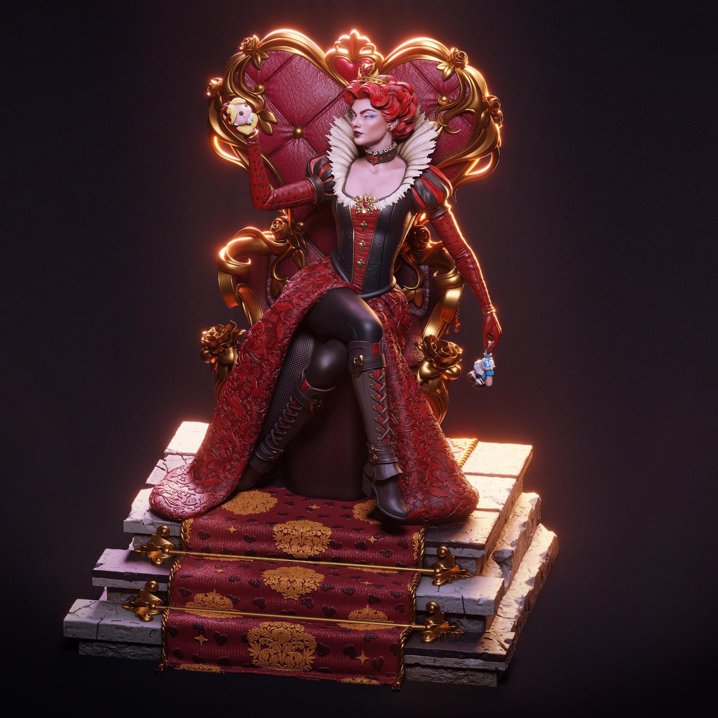 Queen of Hearts | Alice in Wonderland | Resin Garage Kit | Unpainted Figure
