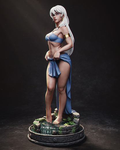 White-Haired Water Temple Princess | Resin Garage Kit | Unpainted Figure