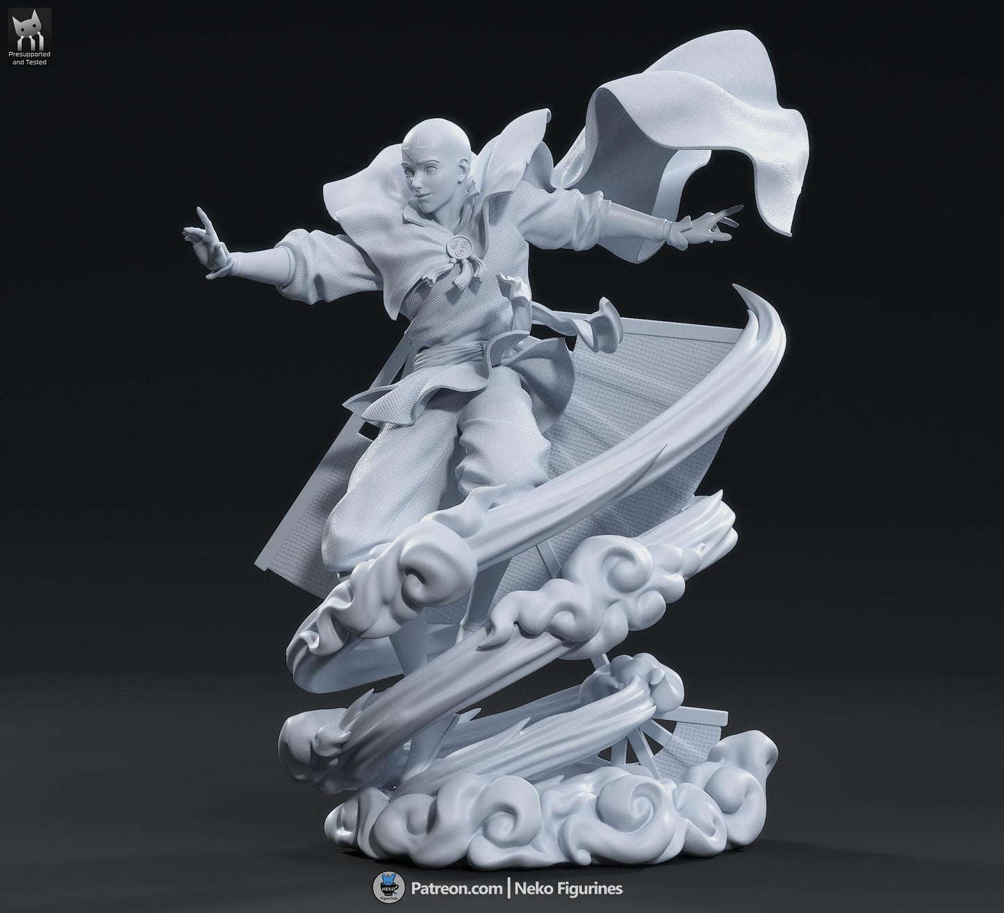Airborne Blue-Arrow Monk | Resin Garage Kit | Unpainted Figure