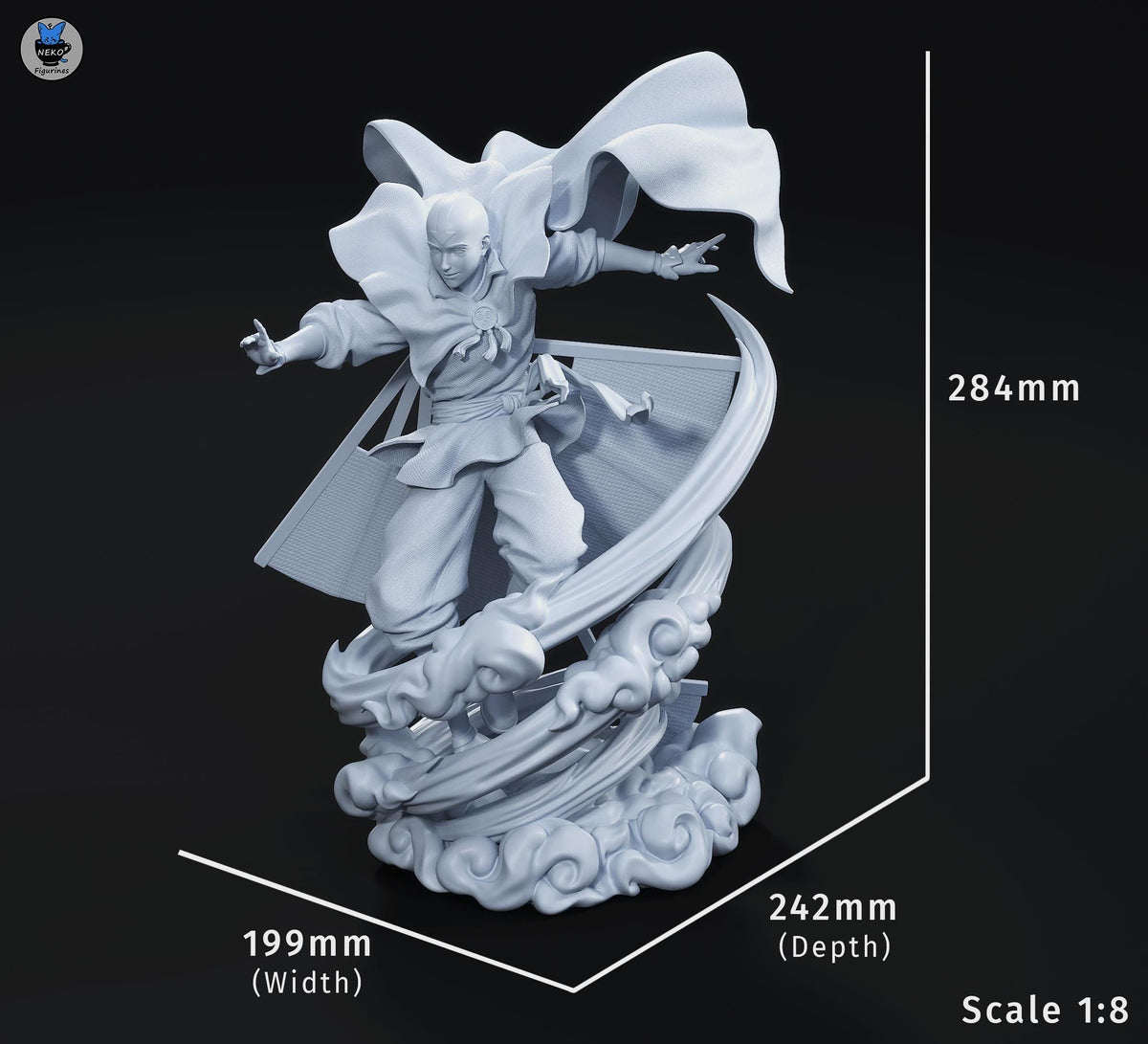 Airborne Blue-Arrow Monk | Resin Garage Kit | Unpainted Figure