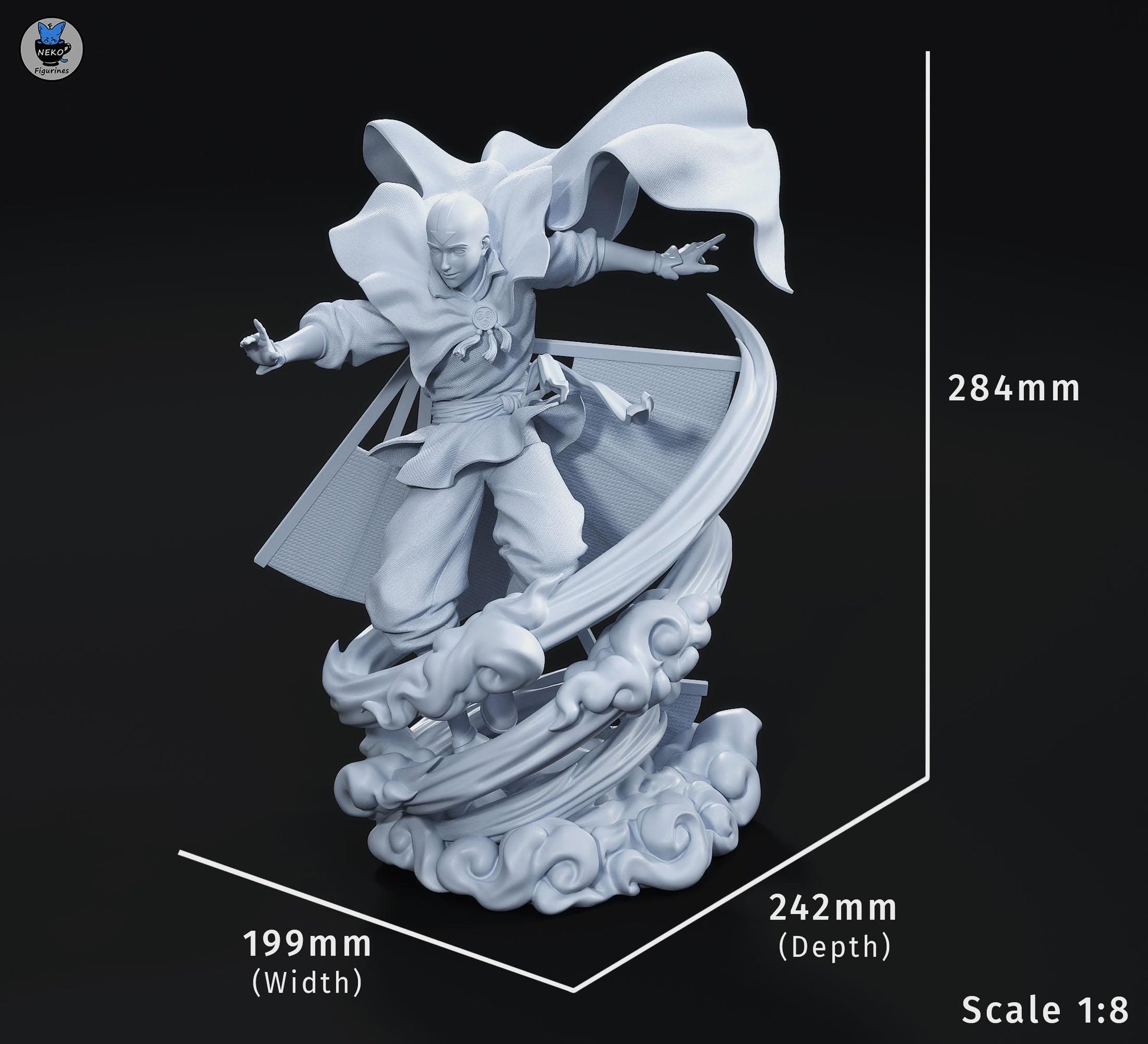 Airborne Blue-Arrow Monk | Resin Garage Kit | Unpainted Figure