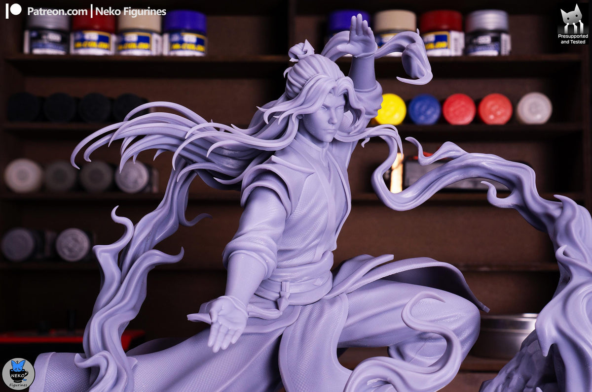 Scarred Fire Martial Artist | Resin Garage Kit | Unpainted Figure