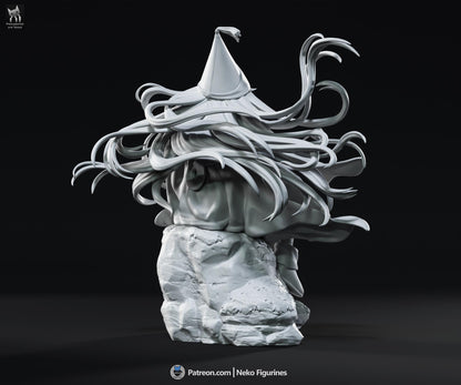 Blue-Haired Cliffside Spellcaster | Resin Garage Kit | Unpainted Figure