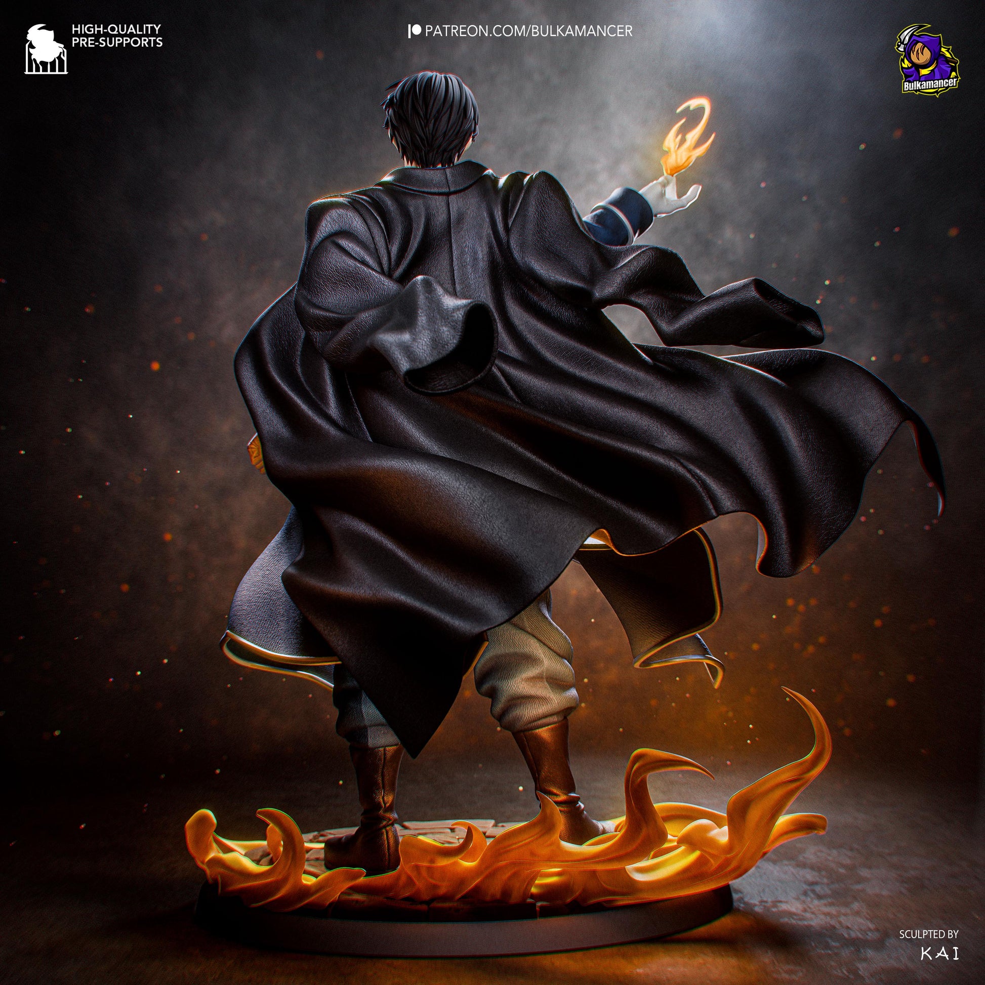 Blue-Uniform Flame Officer | Resin Garage Kit | Unpainted Figure
