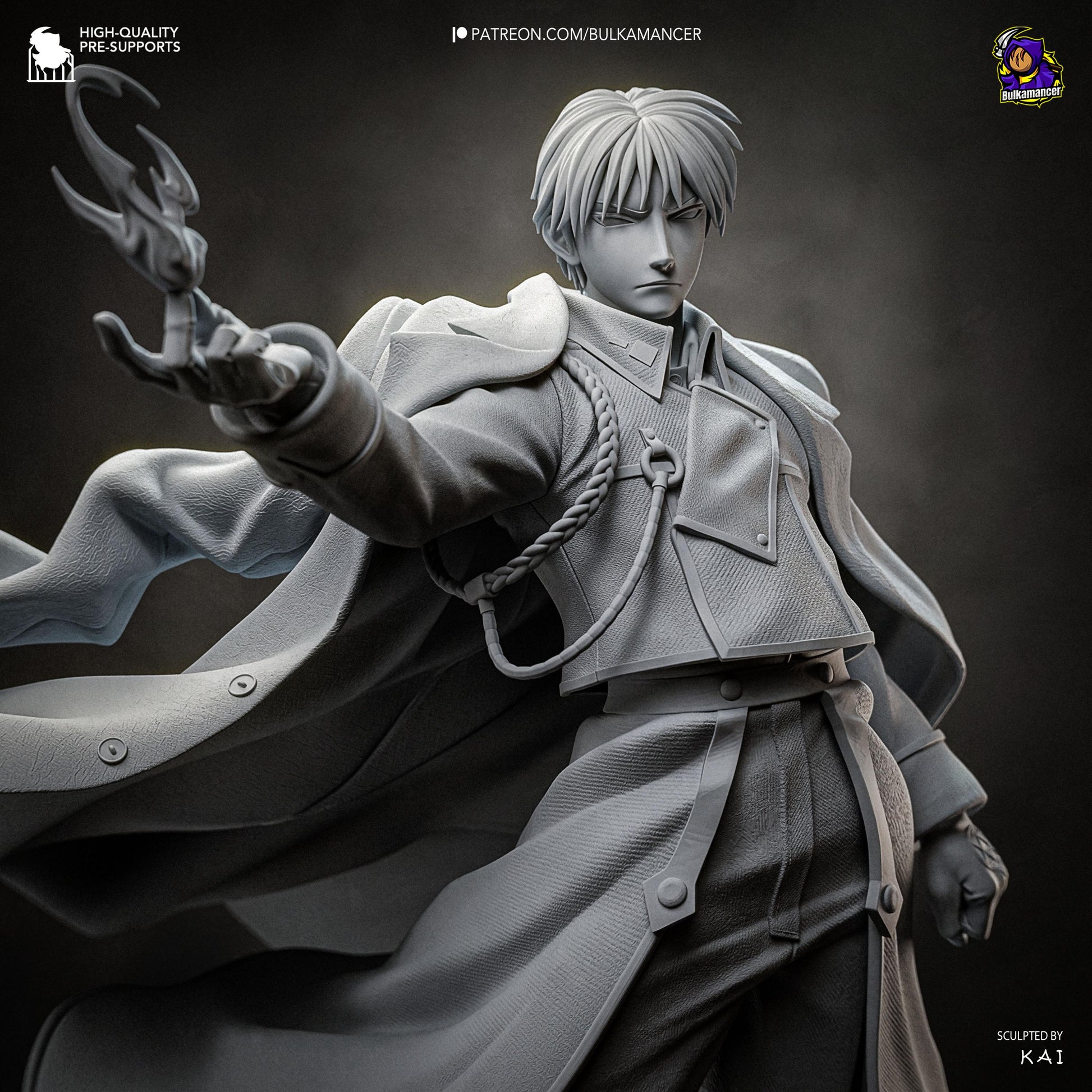 Blue-Uniform Flame Officer | Resin Garage Kit | Unpainted Figure