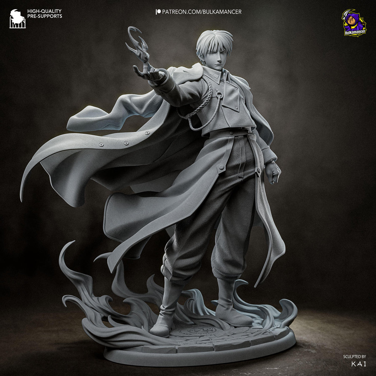 Blue-Uniform Flame Officer | Resin Garage Kit | Unpainted Figure