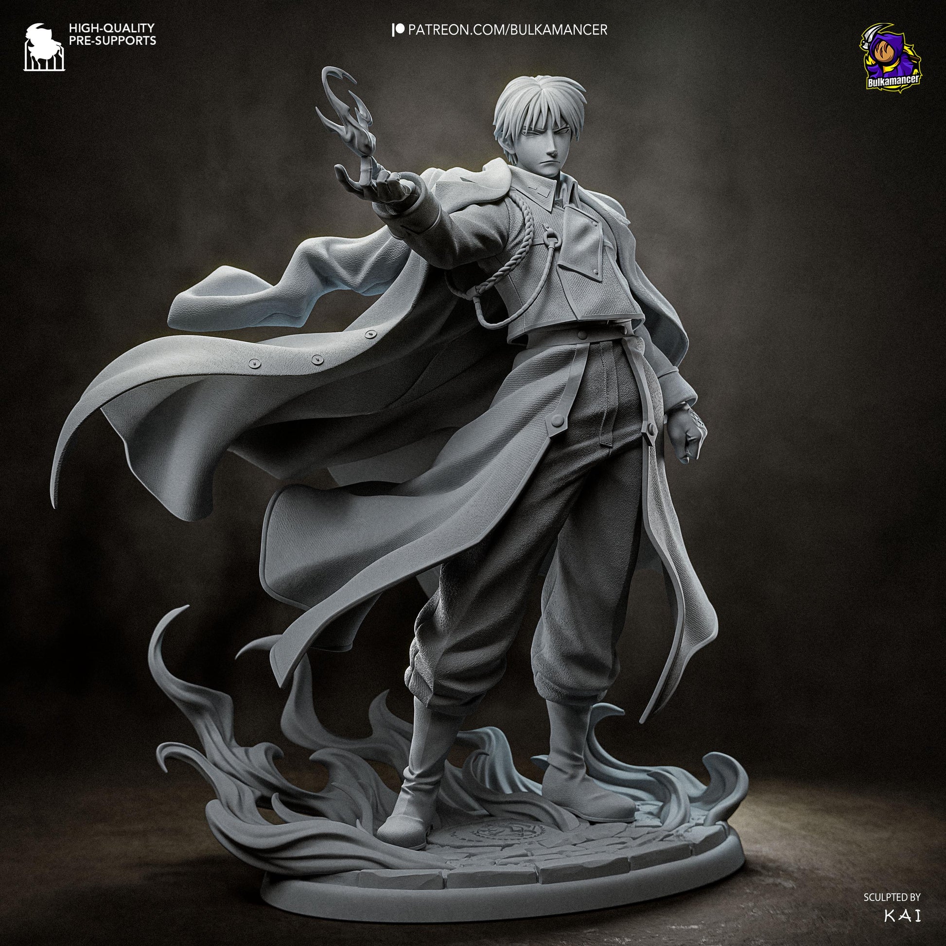 Blue-Uniform Flame Officer | Resin Garage Kit | Unpainted Figure