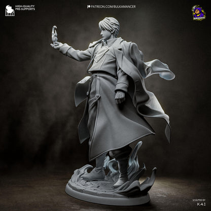 Blue-Uniform Flame Officer | Resin Garage Kit | Unpainted Figure