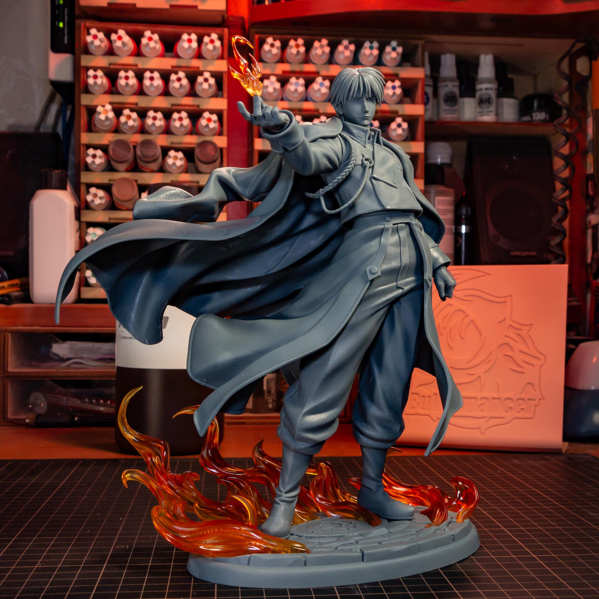 Blue-Uniform Flame Officer | Resin Garage Kit | Unpainted Figure