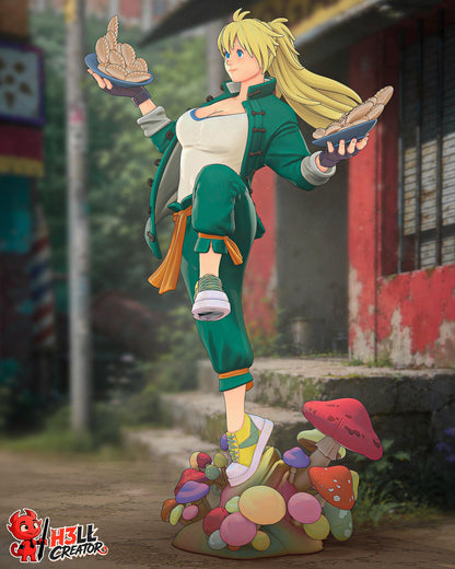Blonde Mushroom Dumpling Cook | Resin Garage Kit | Unpainted Figure