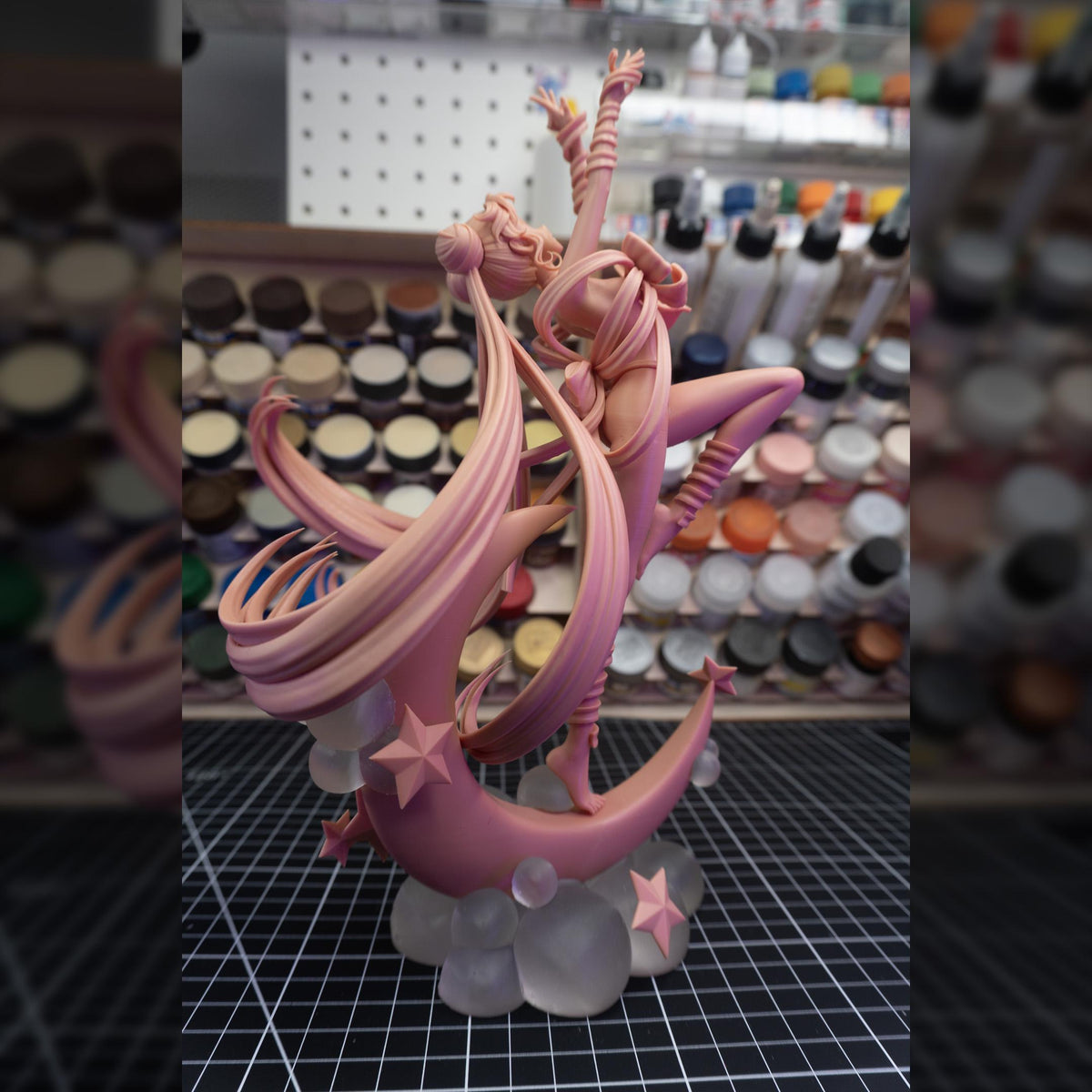 Blonde Ribbon Crescent Dancer | Resin Garage Kit | Unpainted Figure