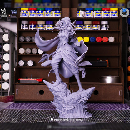 Hooded Frost-Tide Spellweaver | Resin Garage Kit | Unpainted Figure