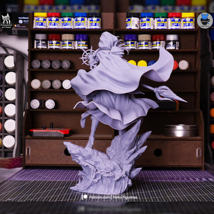 Hooded Frost-Tide Spellweaver | Resin Garage Kit | Unpainted Figure