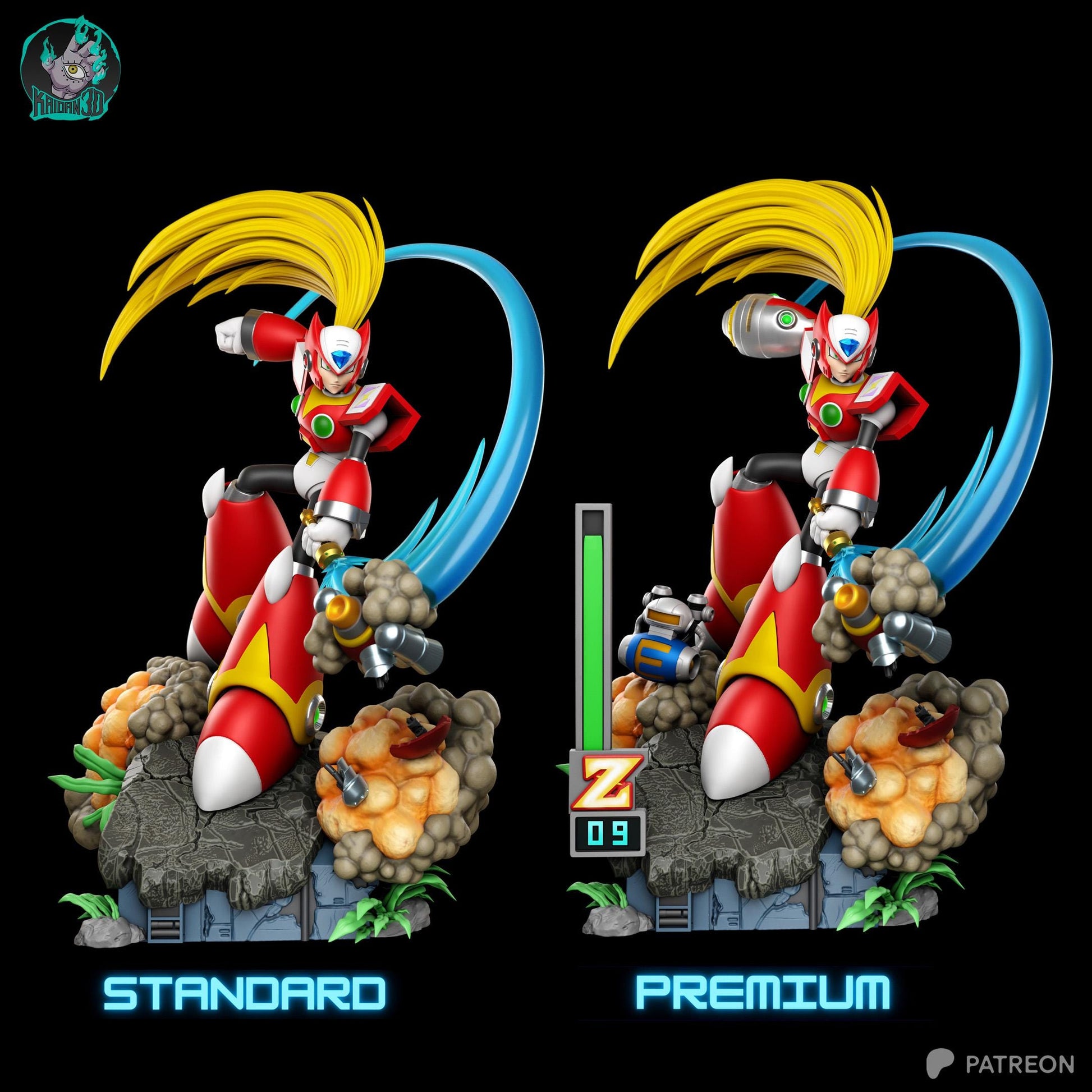 Red Armored Energy Android | Resin Garage Kit | Unpainted Figure