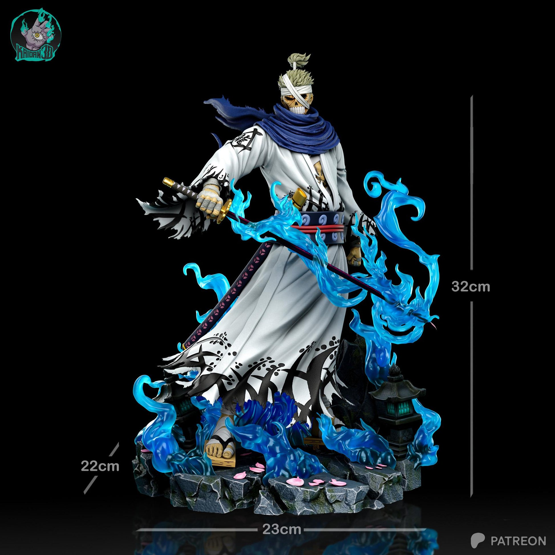 Bandaged Blue-Scarf Ronin | Resin Garage Kit | Unpainted Figure