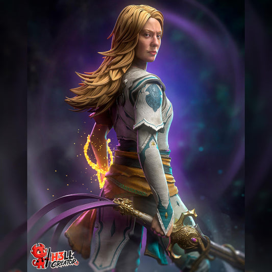 Blonde Runeblade Wanderer | Resin Garage Kit | Fantasy | Unpainted Figure