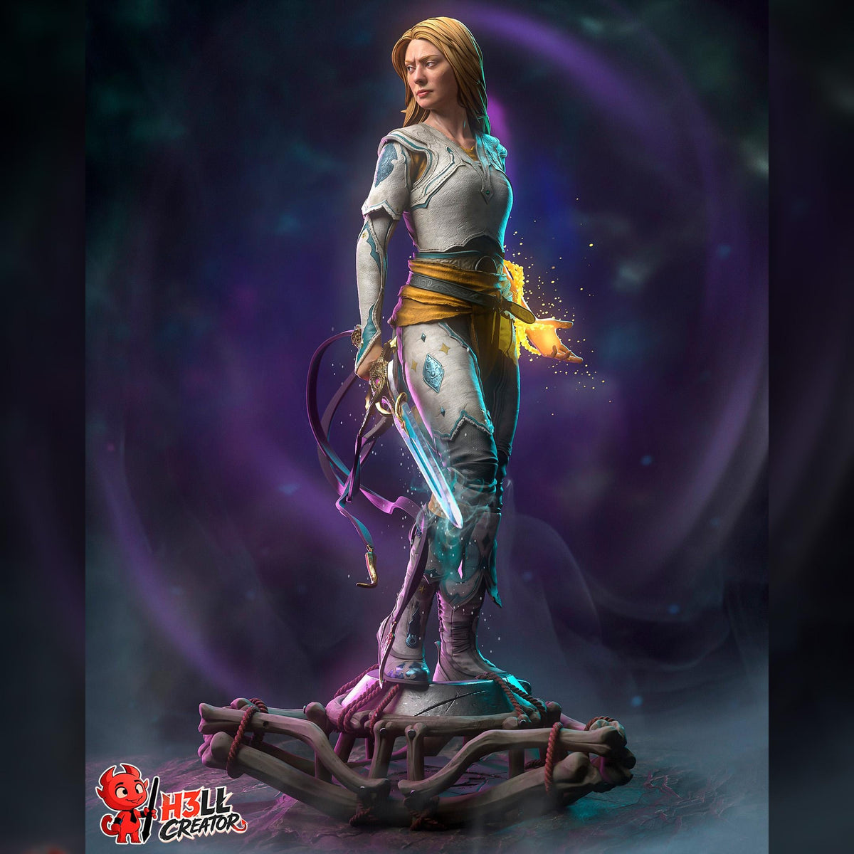 Blonde Runeblade Wanderer | Resin Garage Kit | Fantasy | Unpainted Figure