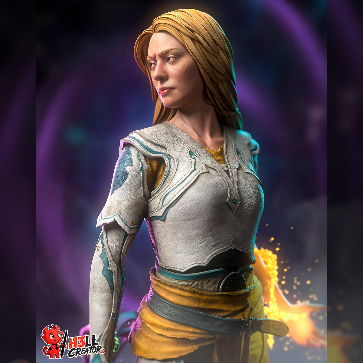 Blonde Runeblade Wanderer | Resin Garage Kit | Fantasy | Unpainted Figure