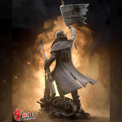 Masked Flag-Bearing Desert Veteran | Resin Garage Kit | Post-Apocalyptic | Unpainted Figure