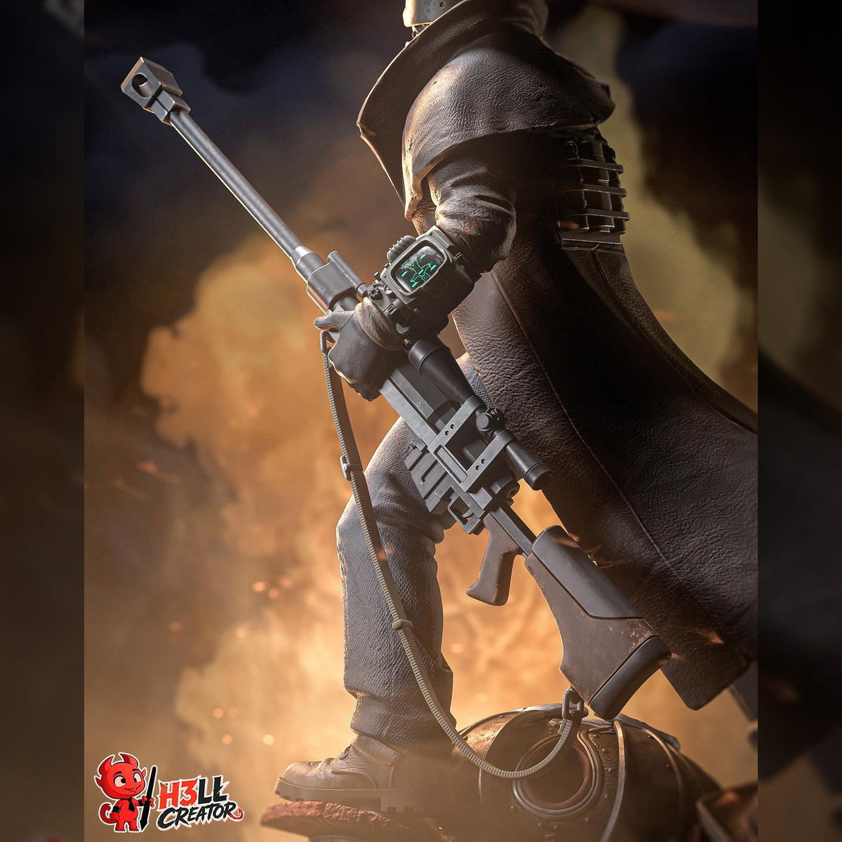Masked Flag-Bearing Desert Veteran | Resin Garage Kit | Post-Apocalyptic | Unpainted Figure