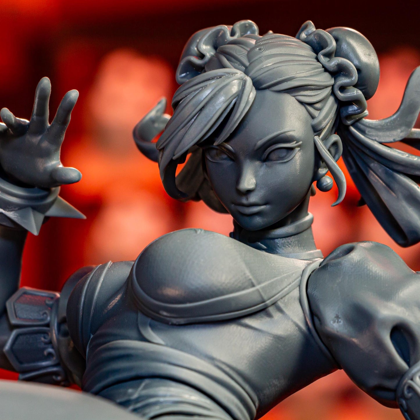 Blue-Dressed High-Kick Martial Artist | Resin Garage Kit | Unpainted Figure