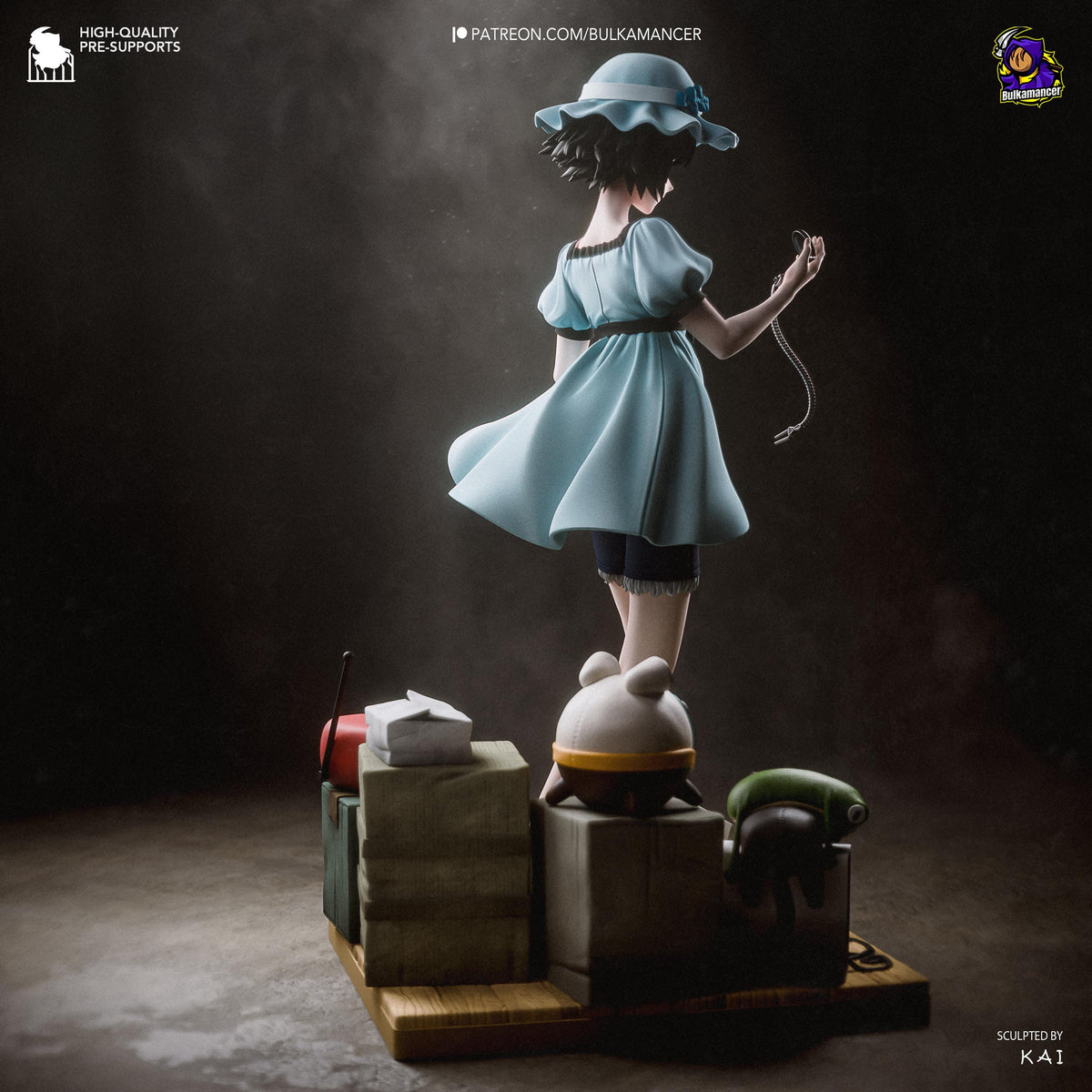 Blue-Dressed Pocket-Watch Dreamer | Resin Garage Kit | Unpainted Figure