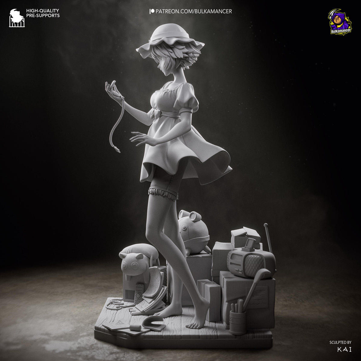 Blue-Dressed Pocket-Watch Dreamer | Resin Garage Kit | Unpainted Figure