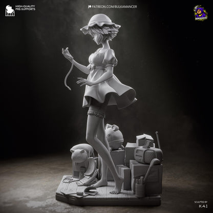 Blue-Dressed Pocket-Watch Dreamer | Resin Garage Kit | Unpainted Figure