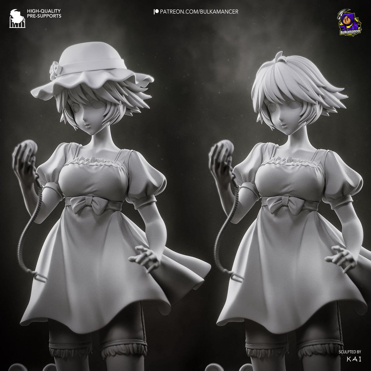 Blue-Dressed Pocket-Watch Dreamer | Resin Garage Kit | Unpainted Figure