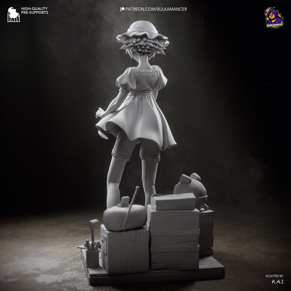 Blue-Dressed Pocket-Watch Dreamer | Resin Garage Kit | Unpainted Figure